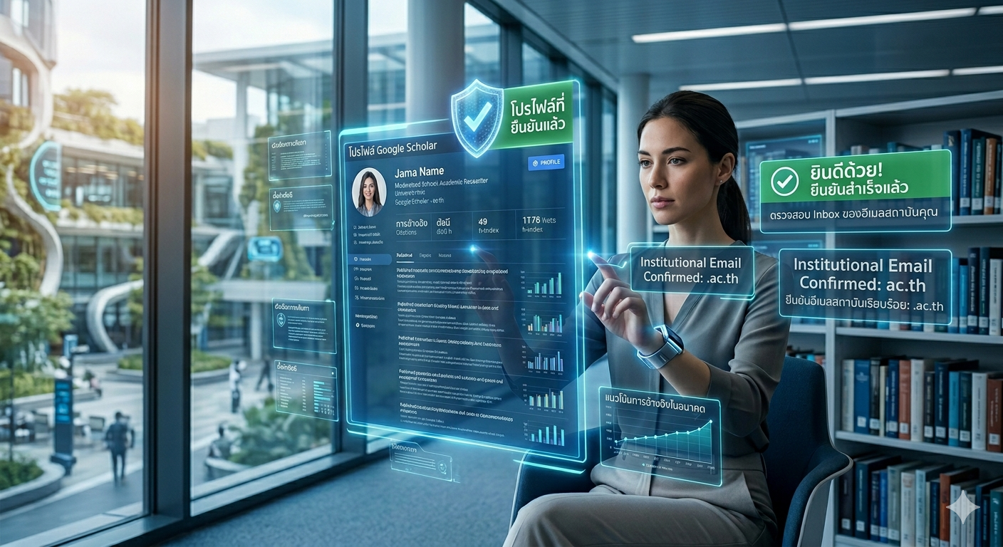 การยืนยันโปรไฟล์ Google Scholar