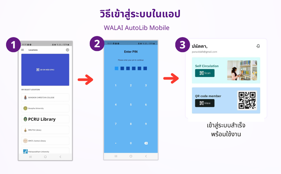 ขั้นตอนตั้งค่าแรกเข้าแอป