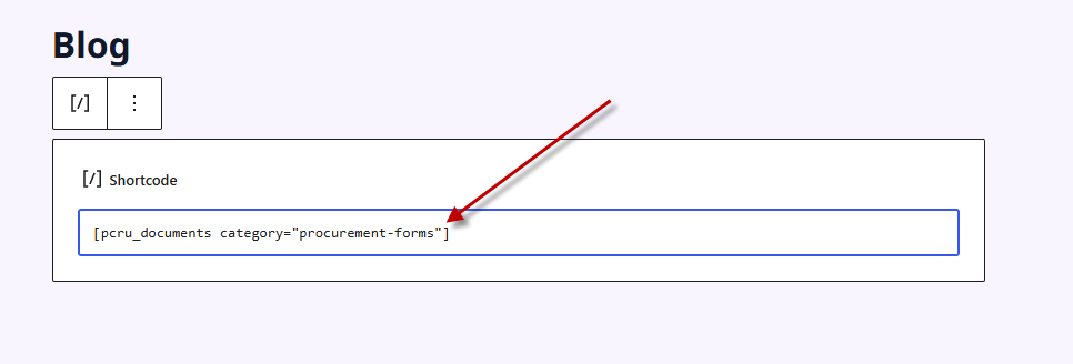 ใส่ shortcode