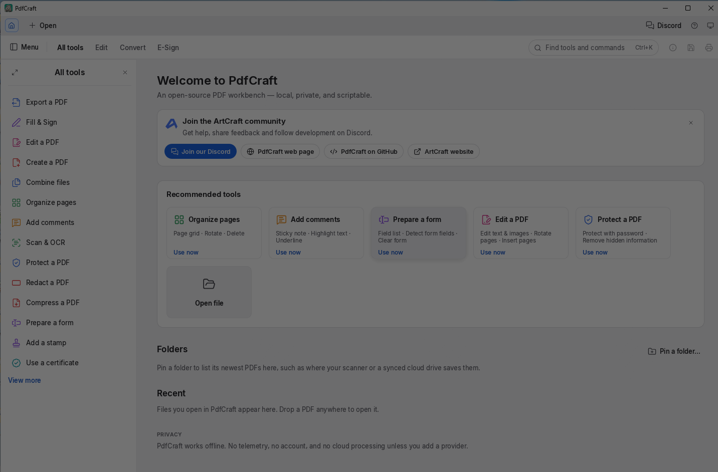 ขั้นตอนการเลือกติดตั้ง PDFCraft